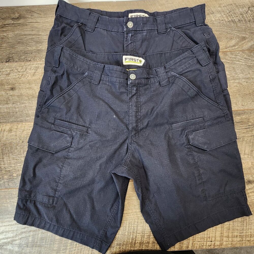 2 Pair First Tactical Mens 38 Navy Tactical Cargo Shorts Utility Work Hiking